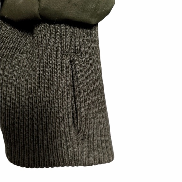 SPIEWAK Women's Army Green Waxed Aviation Jacket Removable Hood Size XS Small - Picture 6 of 11